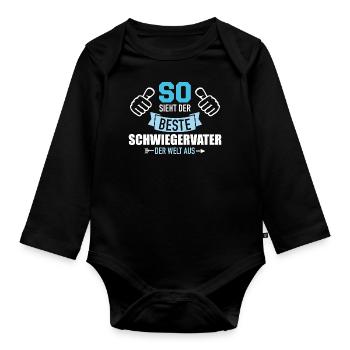 Schwiegervater - Baby Bio-Langarm-Body - Schwarz - Vorne