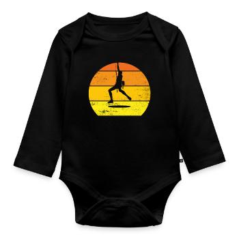Climbing gift idea original mountaineering sport - Organic Longsleeve Baby Bodysuit - black - Front