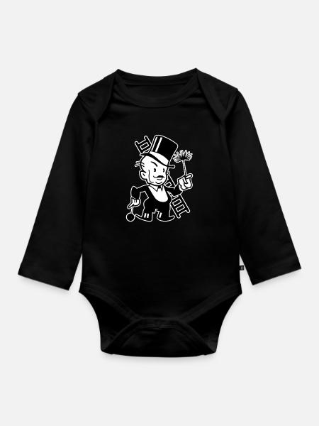 Schornsteinfeger - Baby Bio-Langarm-Body - Schwarz