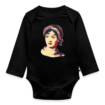 Jane Austen - Body Bébé bio manches longues - noir - Devant