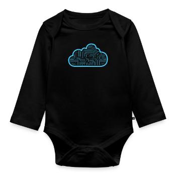 programmer - Organic Longsleeve Baby Bodysuit - black - Front
