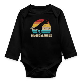 Scheidung - Baby Bio-Langarm-Body - Schwarz - Vorne