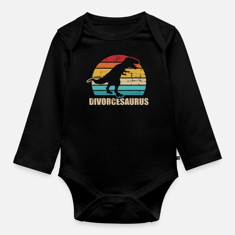 Scheidung - Baby Bio-Langarm-Body - Schwarz