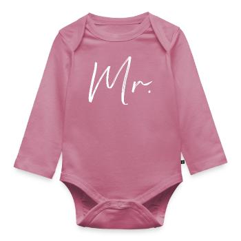 wedding - Organic Longsleeve Baby Bodysuit - mauve - Front