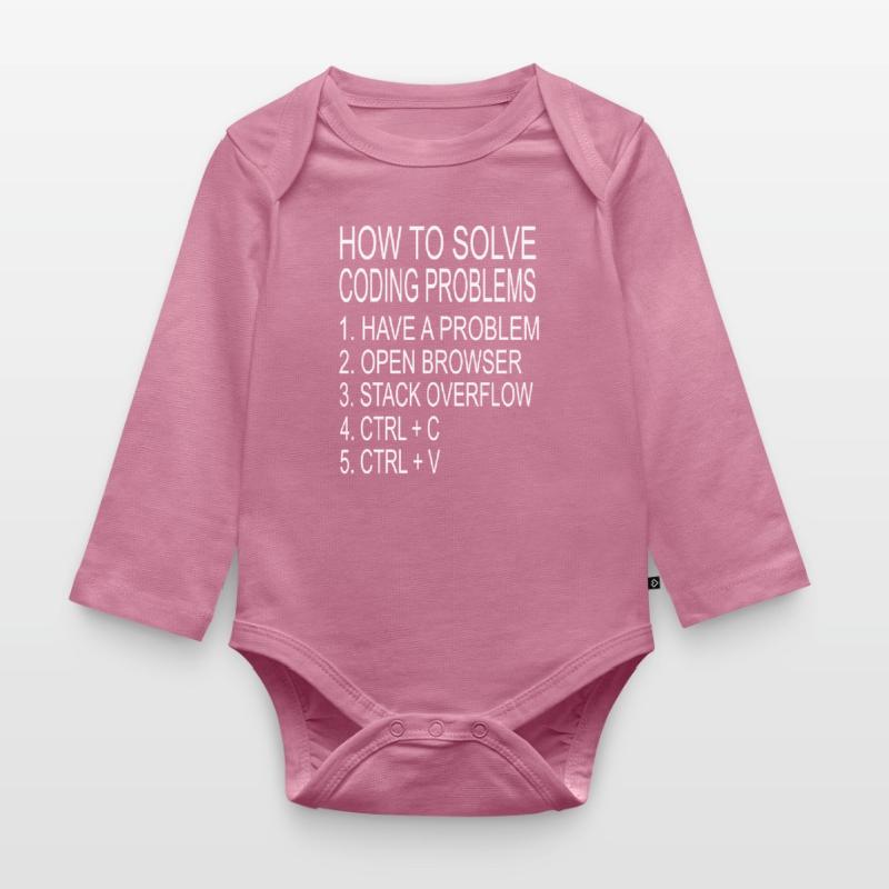 Programmierer Coder Informatik Probleme lösen Baby Bio-Langarm-Body