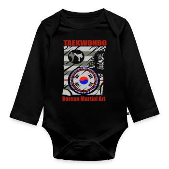 Taekwondo Corée - Martial Arts T-Shirt &Sweat à capuche - Body Bébé bio manches longues - noir - Devant