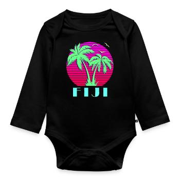 Fidschi - Baby Bio-Langarm-Body - Schwarz - Vorne