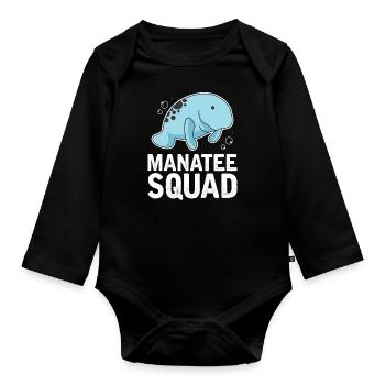 Manatee Squad sirènes potelées lamantins lamantins - Body Bébé bio manches longues - noir - Devant