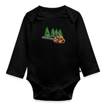 Bûcheron Forester Forester Menuisier - Body Bébé bio manches longues - noir - Devant