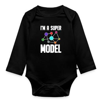Data Science Analyst Data Scientist - Baby Bio-Langarm-Body - Schwarz - Vorne