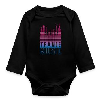 Conception de synthétiseur pour les fans de musique trance - Body Bébé bio manches longues - noir - Devant