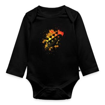 Idée cadeau bassiste bassiste bassiste - Body Bébé bio manches longues - noir - Devant