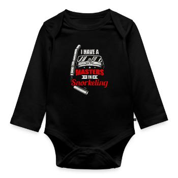 Schnorcheln Taucherbrille Schnorchel - Baby Bio-Langarm-Body - Schwarz - Vorne