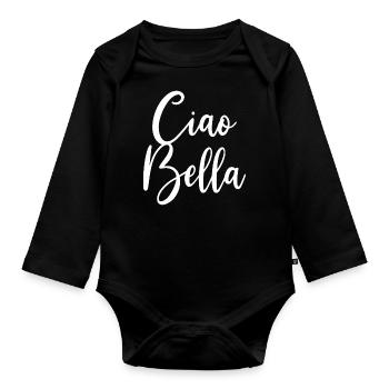 Ciao Bella Single Italy Travel Vacation Gift - Body Bébé bio manches longues - noir - Devant