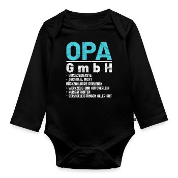 Opa GmbH - Baby Bio-Langarm-Body - Schwarz - Vorne