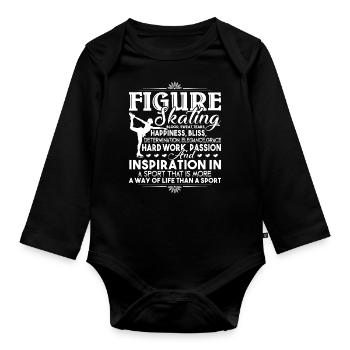Figure Skating Things About Figure Skating - Organic Longsleeve Baby Bodysuit - black - Front