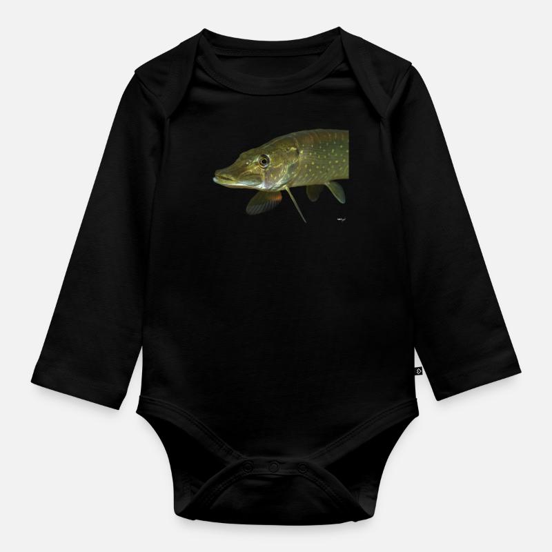 Brochet - Body Bébé bio manches longues - noir