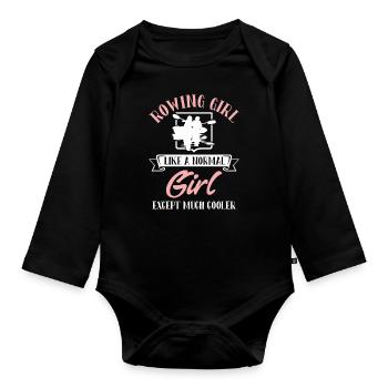 Aviron Aviron Club d’aviron Sport - Body Bébé bio manches longues - noir - Devant