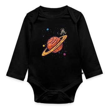 Astronomie - Body Bébé bio manches longues - noir - Devant