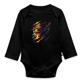 Steampunk, Gothic, Punk - Baby Bio-Langarm-Body - Schwarz - Vorne