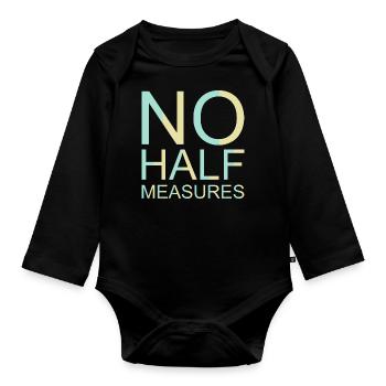 Graphique sans demi-mesures - Body Bébé bio manches longues - noir - Devant