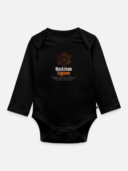 Blockchain Engineer - Kryptowährung - Baby Bio-Langarm-Body - Schwarz