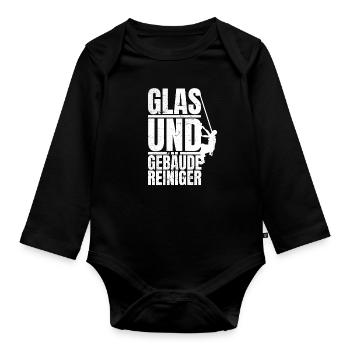 Glas und Gebäudereiniger Geschenkidee job Geschenk - Baby Bio-Langarm-Body - Schwarz - Vorne