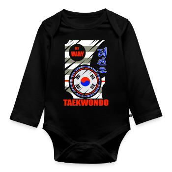 My Way Taekwondo T-Shirt for Taekwondo - Organic Longsleeve Baby Bodysuit - black - Front