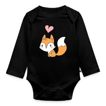 Fuchs - Baby Bio-Langarm-Body - Schwarz - Vorne