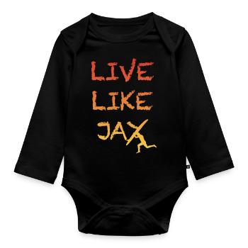 Live like jay - Body Bébé bio manches longues - noir - Devant