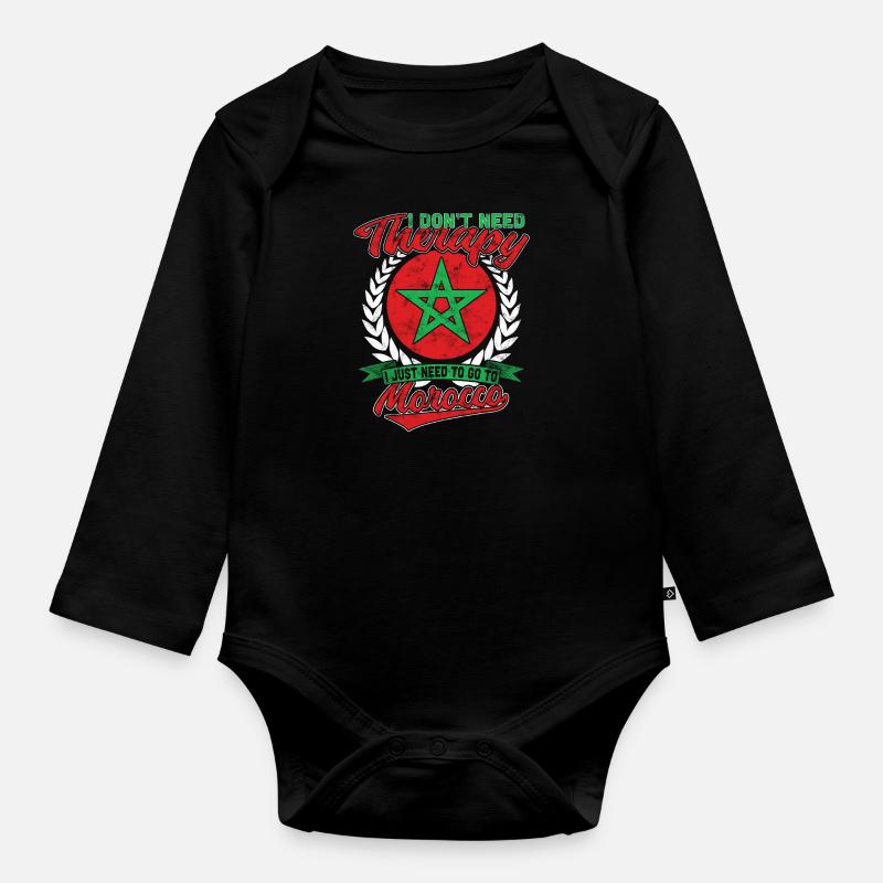 Maroc - Body Bébé bio manches longues - noir