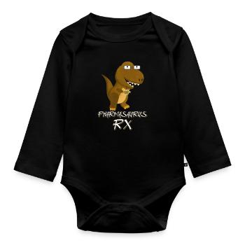 pharmacist - Organic Longsleeve Baby Bodysuit - black - Front