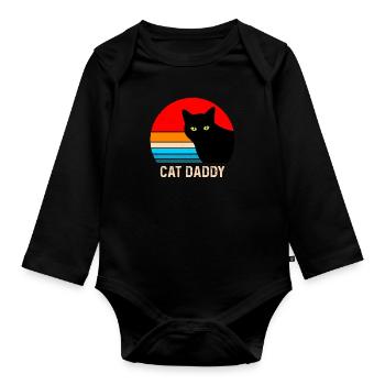 Cat Daddy - Body Bébé bio manches longues - noir - Devant