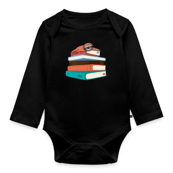 Buch - Baby Bio-Langarm-Body - Schwarz - Vorne