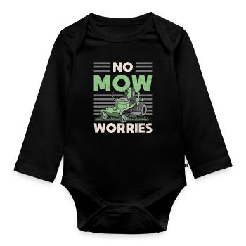 Gardener Garden Plants Horticulture Landscaping - Organic Longsleeve Baby Bodysuit - black - Front