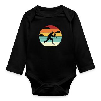 Padel Tennis Platform Tennis Paddleball Padel - Organic Longsleeve Baby Bodysuit - black - Front