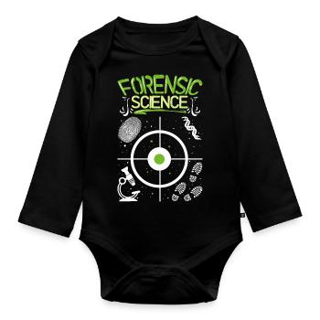 Scène de crime Forensic Science science cadeau forensique - Body Bébé bio manches longues - noir - Devant