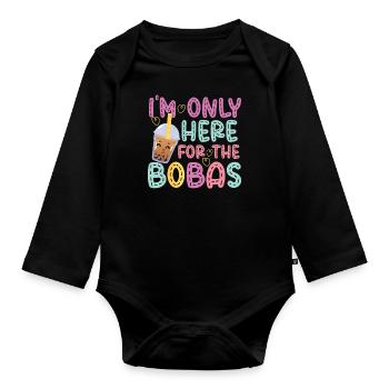 Bubble Tea - Body Bébé bio manches longues - noir - Devant