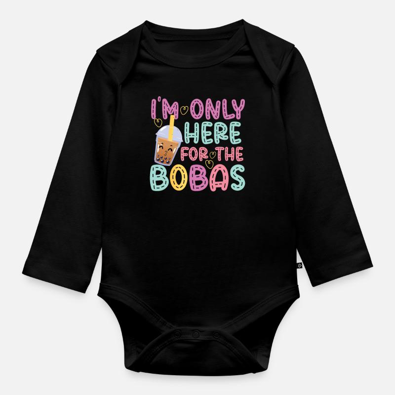 Bubble Tea - Baby Bio-Langarm-Body - Schwarz