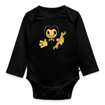 Bendy Repairman - Baby Bio-Langarm-Body - Schwarz - Vorne