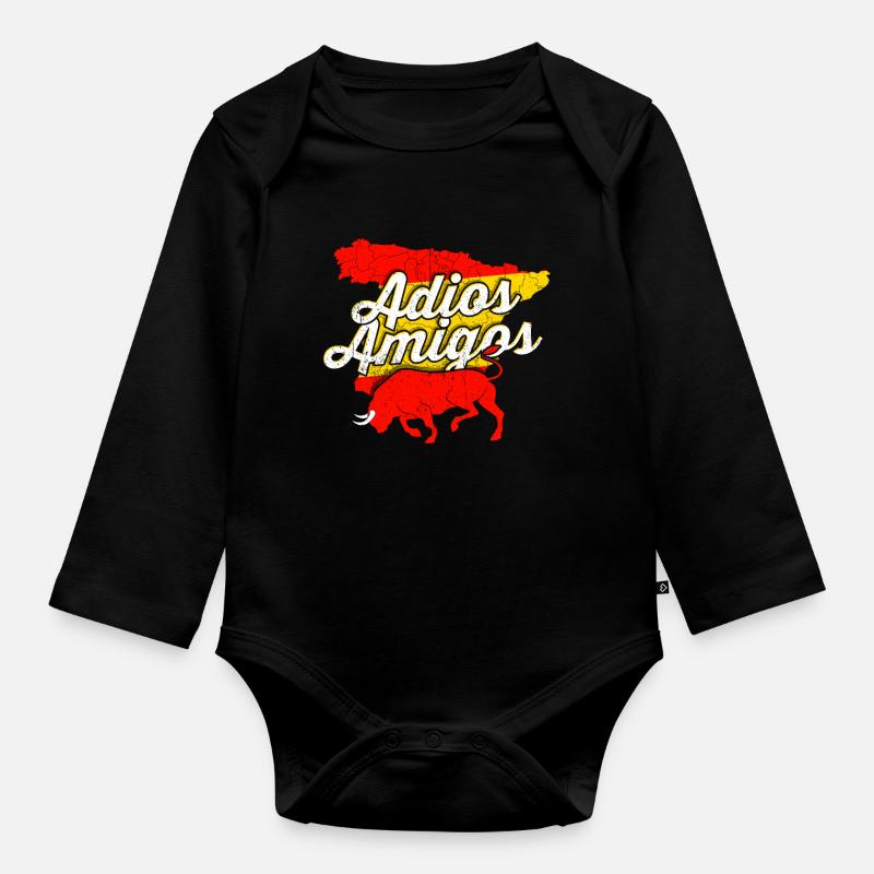 Espagne - Body Bébé bio manches longues - noir