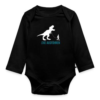 EXE Ausführen - Baby Bio-Langarm-Body - Schwarz - Vorne