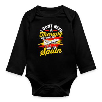 Espagne Tshirt Andalousie Spain Matador cadeau - Body Bébé bio manches longues - noir - Devant