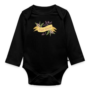 Was würde Lizzie Bennet tun? Ⅱ - Baby Bio-Langarm-Body - Schwarz - Vorne