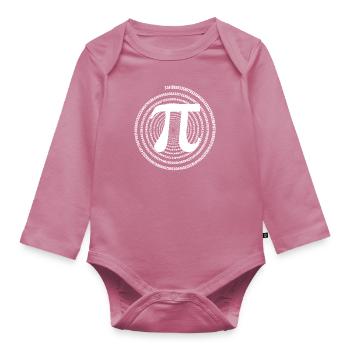 Pi 3.14 - Organic Longsleeve Baby Bodysuit - mauve - Front