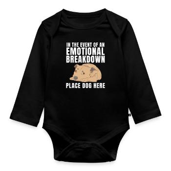 Cadeau du Staffordshire Bull Terrier - Body Bébé bio manches longues - noir - Devant