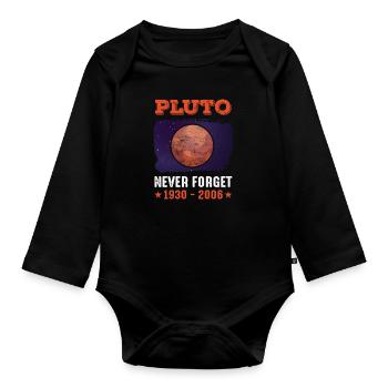 Pluton Never Forget 1930 - 2006 - Body Bébé bio manches longues - noir - Devant