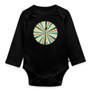 Vintage Microphone Microphone - Organic Longsleeve Baby Bodysuit - black - Front