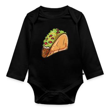 Taco - Baby Bio-Langarm-Body - Schwarz - Vorne