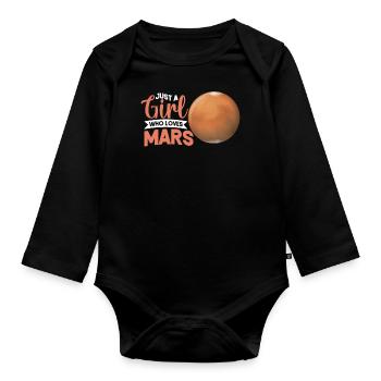Mars - Body Bébé bio manches longues - noir - Devant